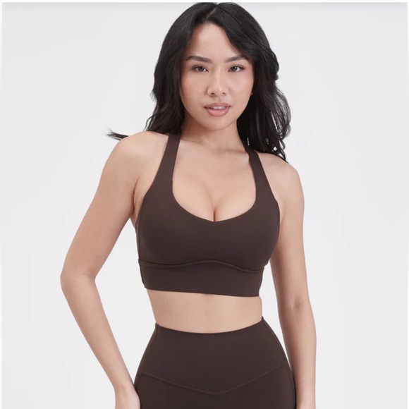 Buffbunny Collection Other - Brown Cold Brew Racer Back Collagen Buffbunny Sports Bra